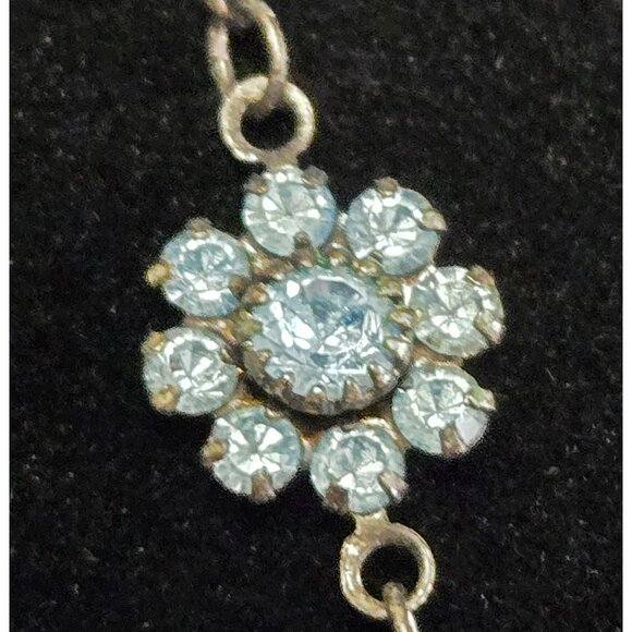 Vintage Blue Austrian Crystal Necklace - Picture 7 of 8
